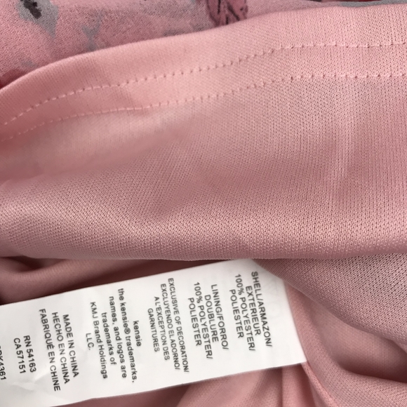 Kensie Floral Smock Top Blouse - Picture 6 of 7